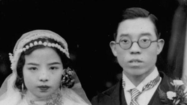图为1936年,广西大学教授千家驹和杨梨音的结婚照。(图片来源:公有领域)