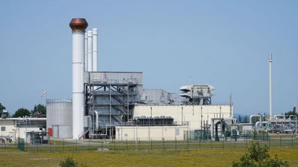 图为2022年7月20日拍摄的位于德国东北部卢布明（Lubmin）附近的“北溪1 号”（Nord Stream 1）天然气管道接收站。（图片来源：EDOUARD MERLO/AFP via Getty Images）