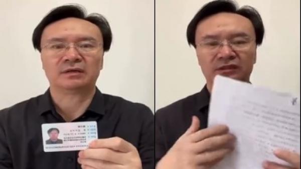 甘肃商人蔡云峰实名举报甘肃省公安厅原常务副厅长及其妻子腐败问题,举报信内容涉及中国军队、甘肃公安系统买官卖官黑幕,也“涉及两任省委书记,还有傅正华”等多人。(图片来源:视频截图)