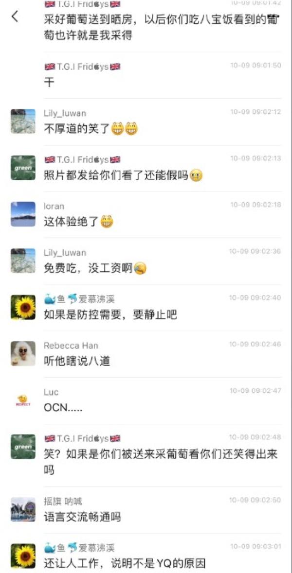 有人说“还让人工作,说明不是YQ的原因”。(图片来源:网路截图)