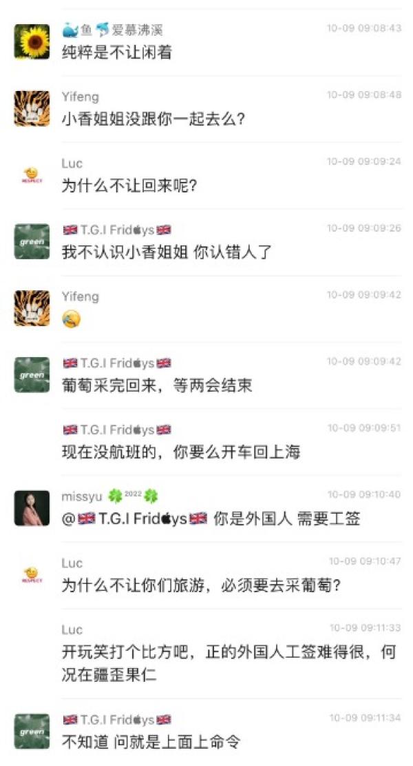 上海游客 “ 问就是上面的命令 ”。(图片来源:网路截图)