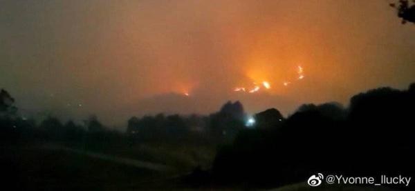 17日湖南省永州市新田县传出发生特大火灾。(图片来源:网络图片)