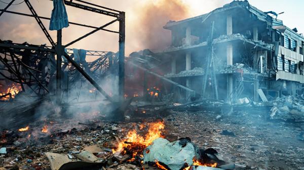 俄罗斯连日对乌克兰各大城发动新一波轰炸。(Serhii Mykhalchuk/Global Images Ukraine via Getty Images)