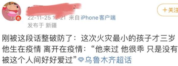 网传死者中有3岁孩子“他生在疫情离开在疫情”。(图片来源:网路截图)