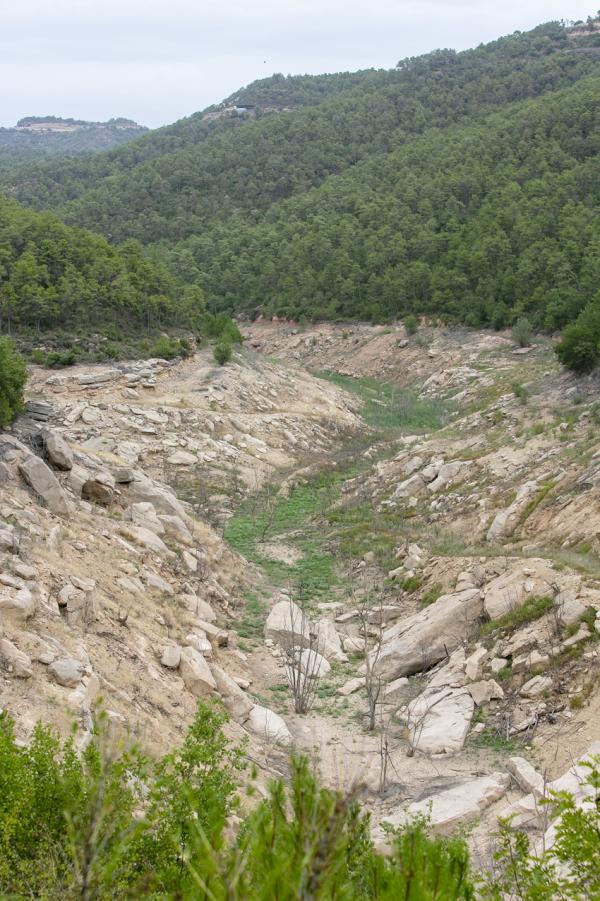 2022年8月西班牙的Rialb水库,容量仅为12%。(Manuel Medir/Getty Images)