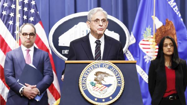 1月24日,美国司法部部长加兰在新闻会上宣布对谷歌提起反垄断诉讼。(Anna Moneymaker/Getty Images)