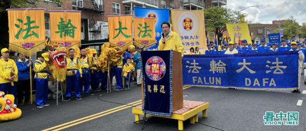 法轮大法信息中心发言人张而平(看中国摄影:柳笛)