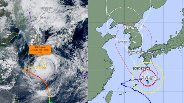 今年第6号台风“卡努”生成迄今超过11天,恐将90度急转弯侵袭中国东北,给当地带来大暴雨。(图片来源:微博截图)