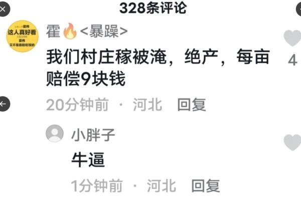 河北每亩绝产地当局赔偿9元。(图片来源:网路截图)