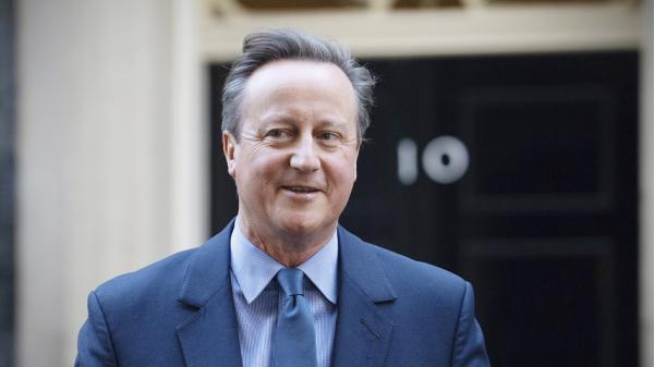 11月13日,英国首相苏纳克任命前首相卡梅伦(David Cameron)担任外交大臣。(Carl Court/Getty Images)