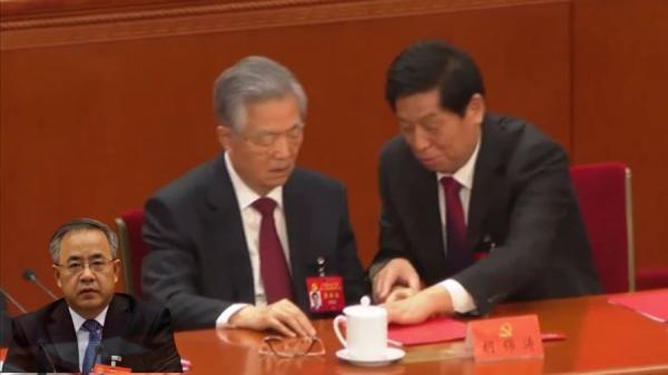 胡锦涛20大失态是惊愕,胡系振兴失败。(图片来源:今涛拍暗合成)