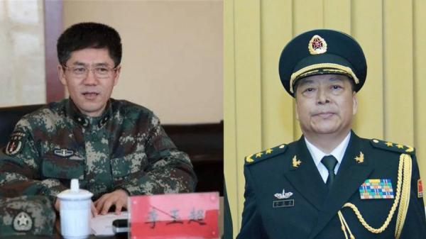 遭到清洗的火箭军司令李玉超与政委徐忠波(图片来源:网络截图)