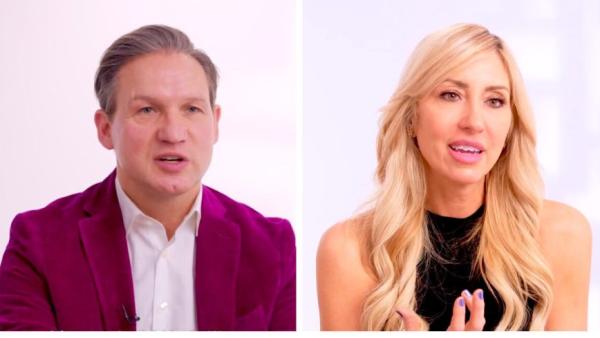 “ 名流国际 ” 的两位VIP会员,作家兼好莱坞美妆专家杰奎‧菲利普斯(Jacqui Phillips,右)和高端时尚行业导师级的客户顾问和国际名流造型师亚历山大‧贾尼克(Aleksander Janik,左),赞扬新唐人“全球华人选美大赛”将美赋予了更高的使命。“名流国际”是一家位于纽约的非营利跨国文化交流机构,旨在荟萃全球名流、同为正义发声。该机构由陈瑞先生自筹资金创立并运营。(图片来源:翻拍)