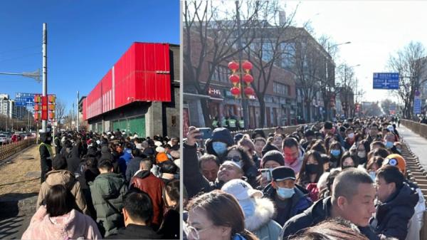 大年初一6万多人拜谒雍和宫,希望佛祖保佑A股。(图片来源:网络截图)