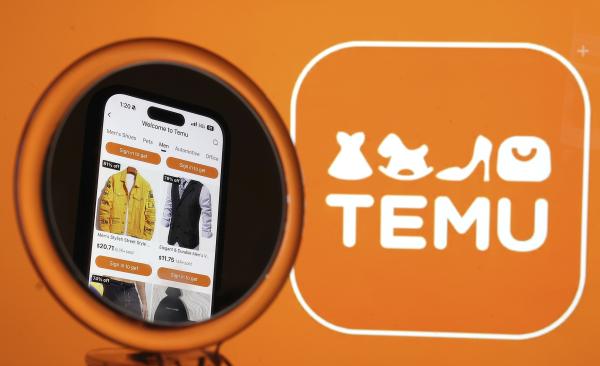 Temu跨境电商平台(Justin Sullivan/Getty Images)