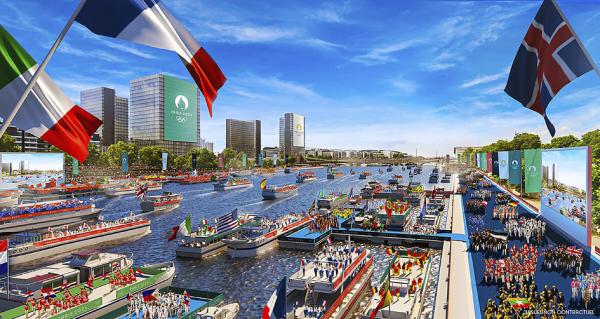 巴黎2024年奥运会开幕式的效果图(paris2024.org)