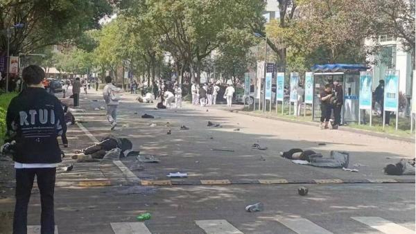 浙江省台州职业技术学院校区发生车辆冲撞学生事件。(图片来源:网络图片)