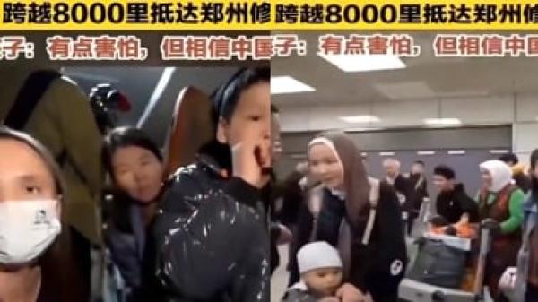 吉尔吉斯斯坦10名先心病患儿飞抵郑州免费 “ 修心 ” 。(图片来源:视频截图)