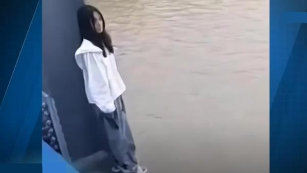 镇江一名15岁少女向父母求助无果,跳河轻生。(图片来源:视频截图)