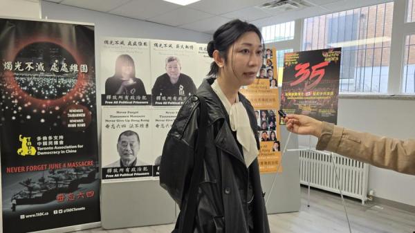 公民会创会会长杨若晖接受《看中国》采访。(看中国摄)