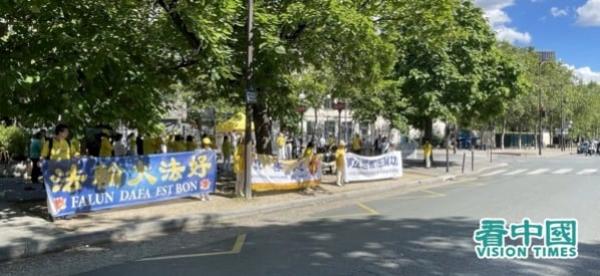 当日集会现场 (图片来源:金美善/看中国)