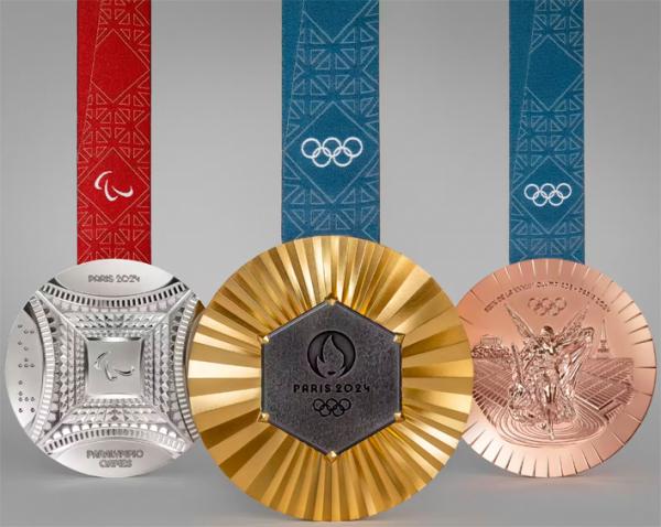 2024年巴黎奥运期间向运动员颁发的金牌(奥运)、银牌(残奥会)和铜牌(奥运)(Paris 2024)