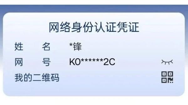 上网证 (图片来源: 网络图片)