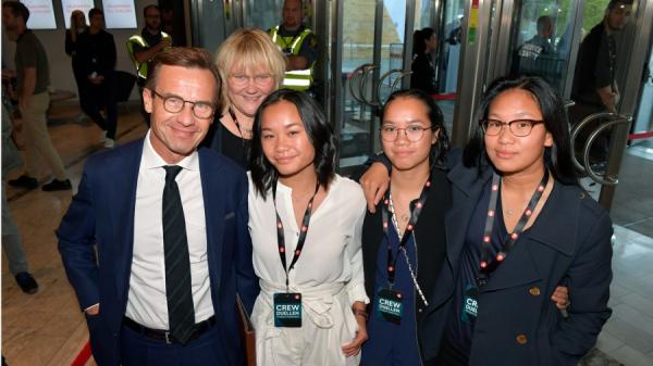 2018年9月8日,现任瑞典首相Ulf Kristersso和家人 (图片来源:ANDERS WIKLUND/AFP via Getty Images)