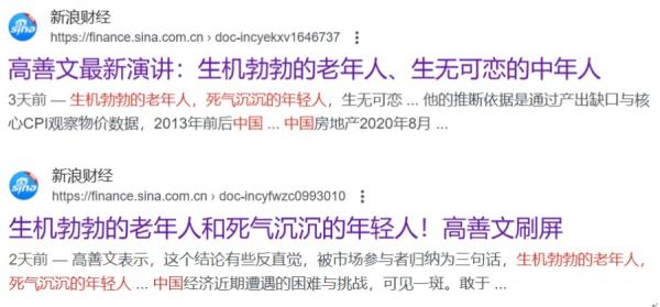 以上两篇高善文的演讲文章内容已经被404。(图片来源:网路截图)