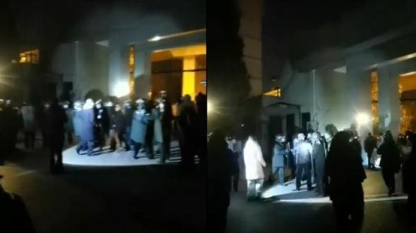 北京朝阳区一军属院中共军人强征住房,现场发生激烈冲突。(图片来源:视频截图)