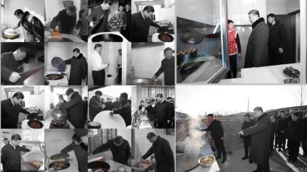 图为习近平到辽宁考察调研,《推背图》预示习近平此次东北行不吉利。(合成图:看中国)