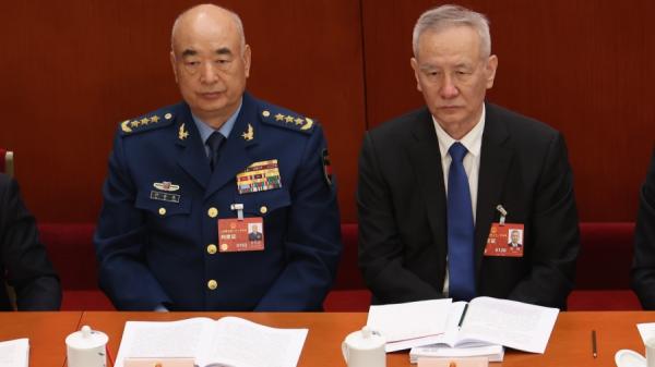 2023年3月5日,前国务院副总理刘鹤在北京人民大会堂出席第十四届全国人民代表大会第一次会议开幕。