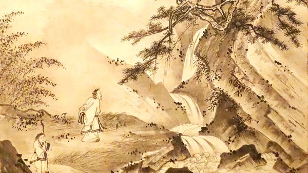 张洎听从李白的劝告,就立刻疏远了同安禄山的关系。(公有领域)