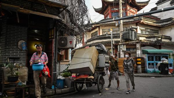 2022年6月22日,上海黄浦区老西门街区。(图片来源:Hector Retamal/Getty Images)