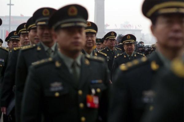 中共军官 (图片来源:自由亚洲电台 RFA)