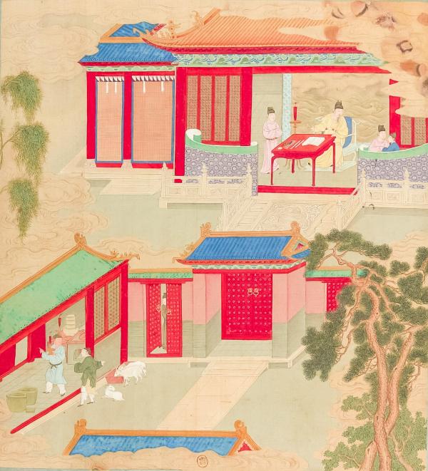 宋仁宗一天夜里突然觉得腹中饥饿,想吃烧羊,但还是忍住了。(公有领域)