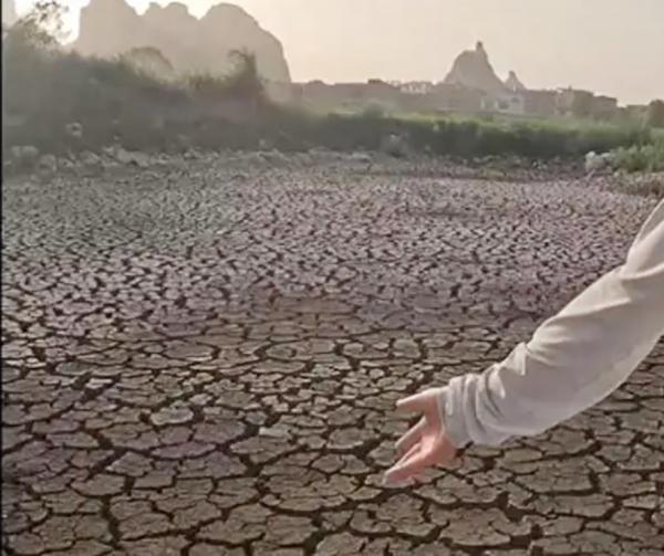 广西贵港方竹村干旱情况（视频截图）