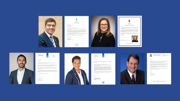 2025年3月29日至4月6日,神韵艺术团在加拿大最大城市多伦多演出9场,演出前夕,三级加拿大政要向神韵艺术团发出贺信,感谢神韵再次为加拿大观众献上艺术和精神盛宴。(看中国合成图)