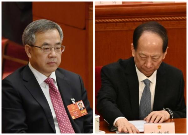 全国政协副主席胡春华(左)和中组部部长石泰峰(右)。(看中国合成图)