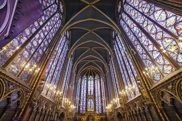 巴黎圣礼拜堂的上层礼拜堂(VICTORIA VALDIVIA/Hans Lucas/AFP via Getty Images)