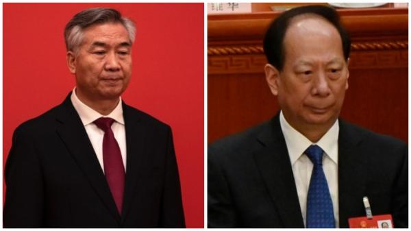 中央纪律检查委员会书记李希（左）与中组部部长石泰峰（右）。（看中国合成图）