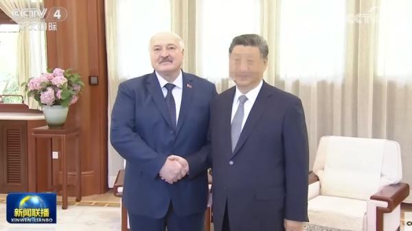 消失了十多天的习近平终于出来露面,与卢卡申科在中南海见面。(视频截图)