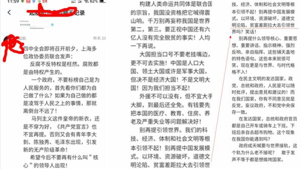 朋友圈聊天记录:上海多位政协委员联合发声(图片来源:微信截图)