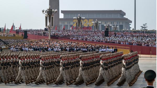 2025年9月3日，北京阅兵仪式。 （图片来源：Kevin Frayer/Getty Images）