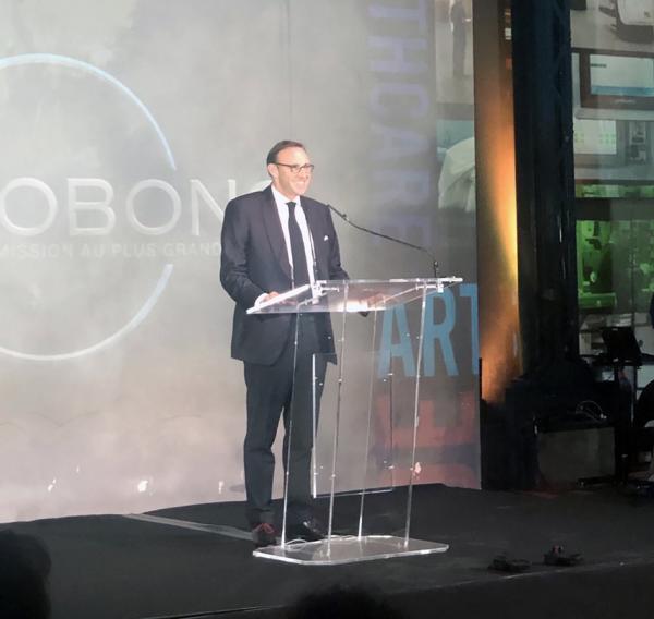 法国里科博诺集团董事长Guillaume Riccobono在集团125周年庆典上致辞。（摄影：看中国）