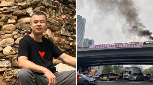 北京“四通桥”勇士彭立发。(图片来源:网路截图)