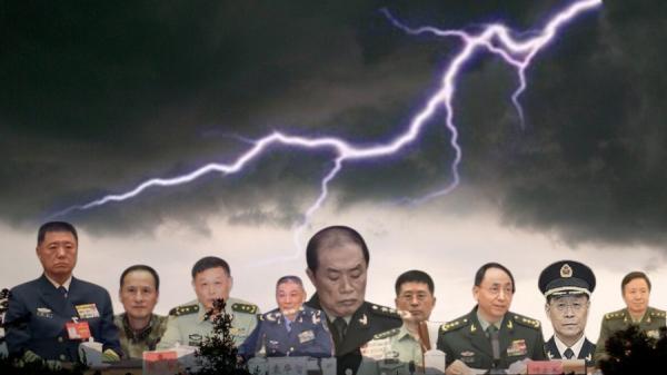 九名上将被清洗 (看中国合成图)