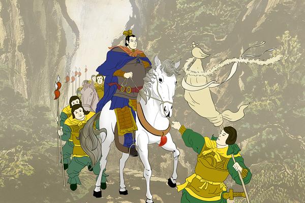 韩信率兵暗渡陈仓。