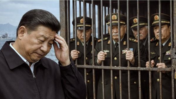 权力继承的崩溃,习近平在接班人的独裁心理和毛泽东最相似。(图片来源:网络图片 议报/AI)