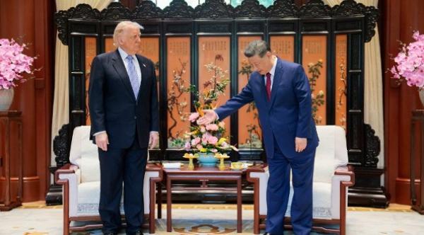 2026年5月15日,川普总统在北京与习近平会面。(图片来源: Evan Vucci / POOL / AFP via Getty Images)